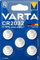 Confezione da 5 batterie al litio Varta CR 2032, 5 pezzi – Fonte di energia affidabile per giocattoli, telecomandi, orologi, chiavi auto