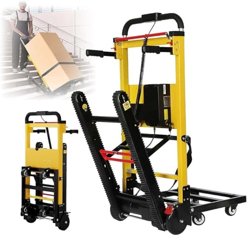 MZYZPPBD Electric Sack Truck, 441 lbs Maximale Tragfähigkeit Elektrischer Treppensteiger Treppen Hoch Und Runter mit Gummiketten für zum Bewegen von Möbeln