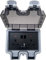 Black Standard UK Socket Weatherproof Waterproof IP66 Outdoor Box with USB Port and 18W Type-C 13A