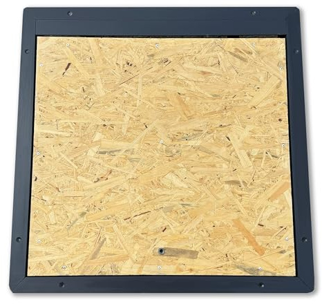 Trappe de Sol pour Cave avec Plaque OSB Hydrofuge – 700 x 700 mm – Prête à Marcher – Compatible avec Stratifié – Solide et Pratique