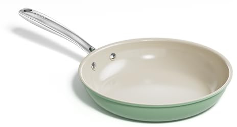 Redchef - Padella per piano cottura a induzione, 24 cm, rivestimento antiaderente in ceramica, con manico in acciaio inossidabile, priva di PTFE e PFOA