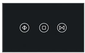 LOUYSGEN Smart Curtain Switch WiFi Roller Blinds Shutter Switch, Compatible with Alexa, App Control with Tuya/Smart Life, Tempered Glass Panel, FCC Certified,Black