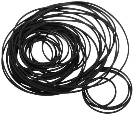 MAGICLULU 50 Correas de Transmisión de Caucho para Grabadoras y Reproductores de Casetes, Cintas de Reparación Mixtas 40-135 Mm, Correa Plana 1 Mm para CD DVD VCR, Uso en Hogar y Trabajo