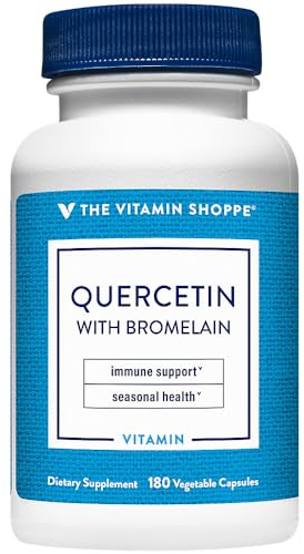 The Vitamin Shoppe Quercetin with Bromelain, Antioxidant That Supports (180 Capsules)