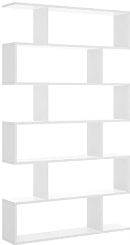 LIQUIDATODO ® - Estanteria de 6 huecos moderna y barata de 80cm en blanco brillo