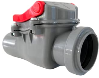 MD technic Chiusura antiritorno Ø DN 50 con blocco in grigio, valvola di non ritorno