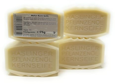 Haslinger Pflanzenöl Kernseife Naturseife ohne Parfüm und Farbstoffe 75 g, Stückzahl Seife:1 Stück