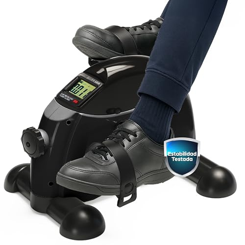 Pedales Estáticos Personas Mayores | Ejercicio en Casa | Pedaleador para Ancianos | Ejercitador de Piernas para Hacer Deporte Sentado | Mini Bicicleta de Gimnasia y Fisioterapia Fácil de Transportar