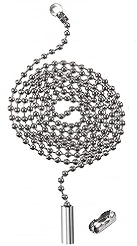 Stainless Steel Light Pull, Traditional Switch Bathroom Chain Light Pull Knot Cord Weight Handle for Light Switches Bathroom Lamp Bedroom Curtain