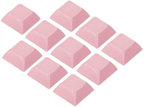 PATIKIL 1U Blank Keycaps, 10 Pack Universal PBT Keyboard Replacement Accessories for MX Mechanical Keyboard, Pink