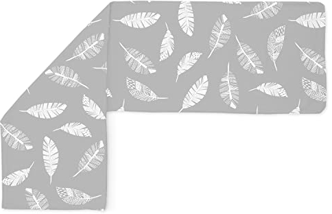 Amilian Seitenschläferkissen Bezug; Stillkissenbezug: ca. 150 x 40 cm für Lagerungskissen; 100% Baumwolle; Pillow Cover; Ersatzbezug; abnehmbar und waschbar Feder Grau