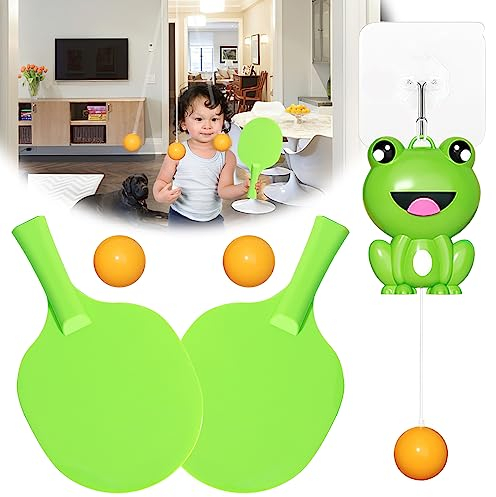 FainFun Tennis de Table Portatif Suspendu, Entraîneur Indoor pour Enfants et Adultes