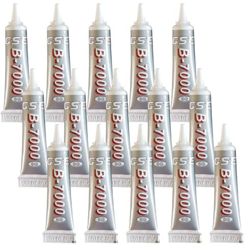 B7000 Jewellery Glue - 15PCS Multi-purpose Glue for Fabric, Rhinestones, Elastic String, Crafts, Jewelry, Leather, Wood, Glass, Metal