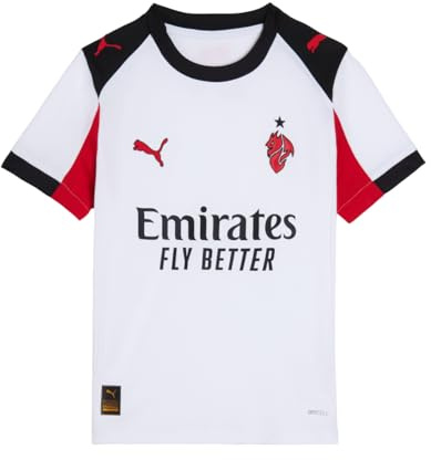 A.C. Milan - Maglia Gara Away, Stagione 2025/2026, Maglietta da Calcio, Prodotto Ufficiale, Bambino, 8 Anni