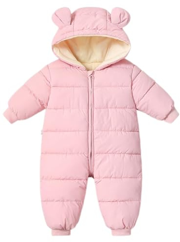 HengBo LED Baby Girls Boys Snowsuit Fleece Winter Coat Newborn Thick Zipper Jumpsuit Infant Windproof Hooded Romper Outerwear Baby Pramsuit Clothes Outfits
