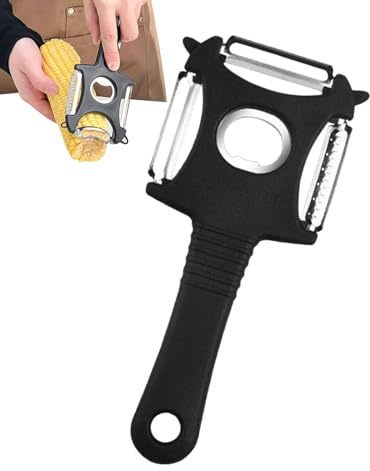 Qkbuza Épluche-Légumes - Désépigeonneuse en Acier Inoxydable Antidérapant - Acier Inoxydable Éplucheur Découpe-Maïs - pour Éplucher Légumes Pommes de Terre Concombres Maison