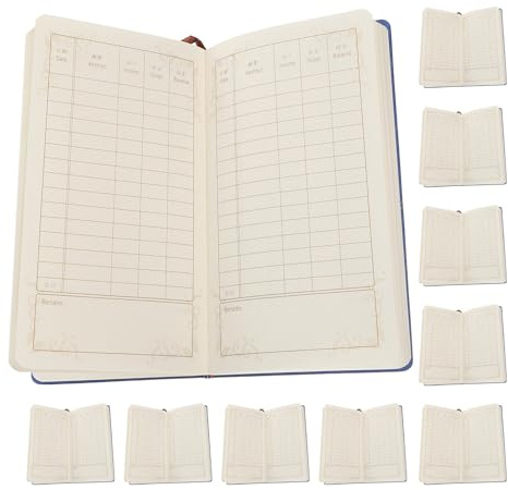 SOPOTUTU 10 Pièces Grand Livre De Caisse Cahier Organisateur Budget Planner Budget Planificateur Familial Blue