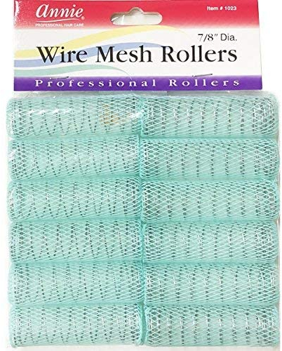 Annie 7/8 Wire Mesh Hair Rollers - 12 Pcs.