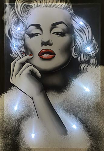 Samarkand - Lights LED-Bild mit Beleuchtung LED- Bilder Leinwandbild 65 x 45 cm Leuchtbild Wandbild MONROE