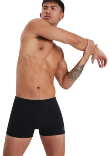Speedo Men's Endurance+ Aquashort Swimming Trunks | Chlorine Resistant | Swim Fitness | Training | Holiday, Black, 40