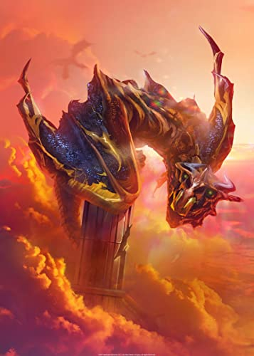 Displate Offiziell Elder Scrolls Skyrim MetallPoster Magnetische Befestigung Inklusive Lizenziert Bilder Hochwertiges Poster Skyrim Dragons - Elder Dragon Poster 45 cm x 32 cm