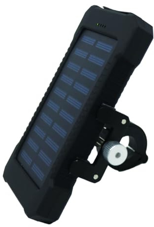 Cool Ride - Kit Support Telephone Velo et Batterie Externe Solaire - pour Tous Les Smartphones de 4,7 à 8 - Certifiée IPX-4 - Accessoire vélo, Trottinette, VTT, VTC, vélo de Ville, vélo Pliant
