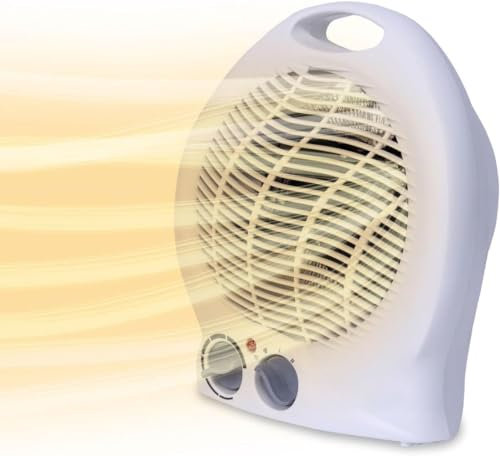 UR CHOICE Thermo Fan Heater 2000W, 2 Heat Settings & Cool Function, Portable Electric Heater with Adjustable Thermostat, Overheat Protection, Quiet, Low Energy Room Heater for Home, Office