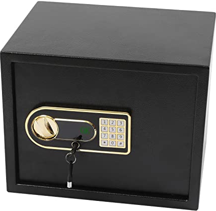 Konfiur Tresor Feuerfest Wasserdicht, 30L Möbeltresor mit Elektronischem Zahlenschloss, 31 * 37 * 30cm Q235 Carbone Steel Tresor Burgwächter, 8kg, für Registrierkassen, Hotels, Büros, Unternehmen