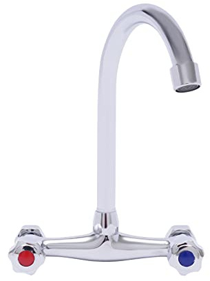 Wasserhahn Küche,Küchenarmatur Schwenkbarer Auslauf Wandmontage/Mischbatterie Küche Wasserhahn-360° Drehbar,für Badezimmer, Küchen, Duschen, Waschbecken