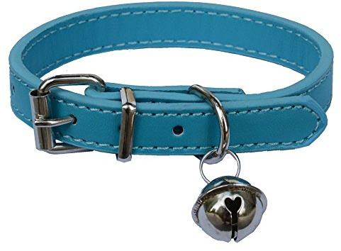 Colliers en cuir pour chats, chiots chiens, réglable 20,3 - 26,7 cm