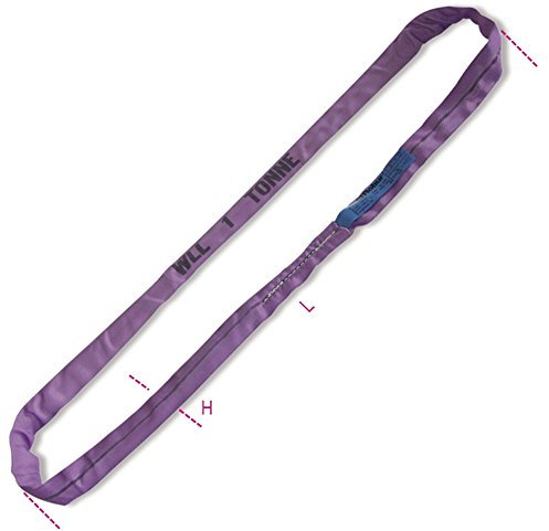 Beta 81700020 Modèle 8170 SV2 - L1 Écharpe ronde en polyester Violet 1 t Haute ténacité 1 m Longueur 1000 kg