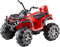 JAMARA 460249 - Ride-on Quad Protector 12V - 2 Leistungsstarke 12V Antriebsmotoren und leistungsstarker 12V Akku für lange Fahrzeit, 2-Gang Turboschalter, Ultra-Gripp Gummiringe an Antriebsrädern, rot