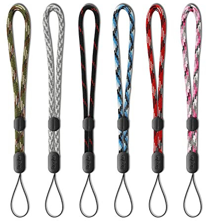 Ringke Wrist Strap Cuerda para Móvil, Cordón Ajustable de Correa de Muñeca, Cadena de Muñeca Coloridas para Teléfono Móvil - Assorted Colors (6 Pack)