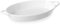 HENDI Ofenform, Oval, mit Ohrengriffen, Tapasschälchen, Hohe Schlag- und Verschleißfestigkeit, geeignet für Ofen, Mikrowelle, Geschirrspüler, 165x105x(H)30mm, Weiß Porzellan, Strahlendes Weiß