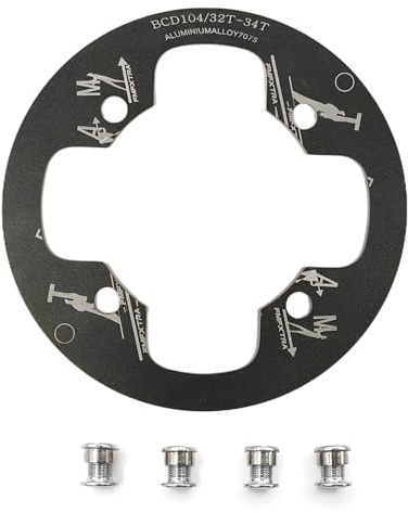 UPANBIKE Protector de Cadena de aleación de Aluminio para Bicicleta de montaña 104 BCD para piñones de Cadena de 40~42T