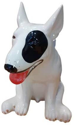 Grande Salvadanaio in ceramica - motivi figura di animali (Bull terrier)