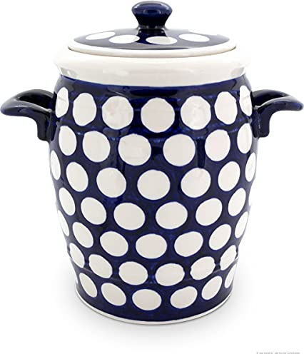 Original Bunzlauer Keramik Rumtopf 4,2 Liter Mehrzwecktopf Keramiktopf Einlegetopf (Dekor 26)