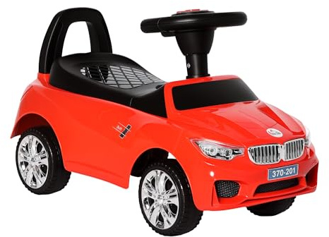 HOMCOM Coche Correpasillos para Niños de 18-36 Meses 63,5x28x36 cm Rojo