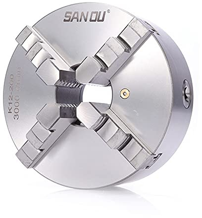 LENJKYYO 4 Spannfutter Backenfutter Drehfutter Drehbank Chuck Verstellbares Vierbackenfutter Ø80/100/125mm Dreibackenfutter Selbstzentrierung Drehbankfutter Zentral Verstellbare Backen (100mm)