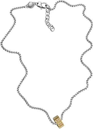 DIESEL Halskette Für Männer Stahl, Länge: 400mm+50mm, Breite: 6.4mm, Höhe: 14.9mm Silber Edelstahl Halskette, DX1398931