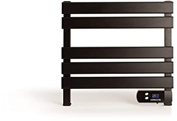 CREATE / Warm Towel Mini/Toallero Eléctrico de Suelo o Pared Negro sin Patas / 52,3x8x55,8cm / Bajo Consumo, secatoallas, silencioso, Ultrafino, 150 W