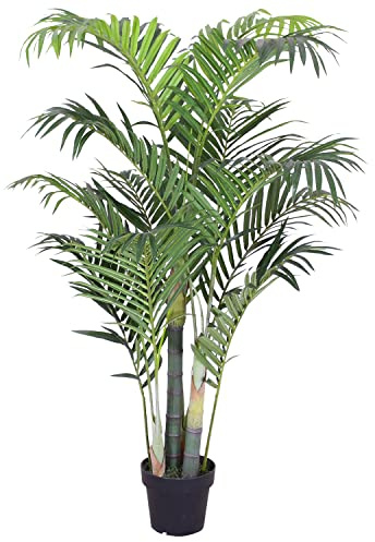 Palmizio Palma Areca Albero Pianta Artificiale 135cm Decovego
