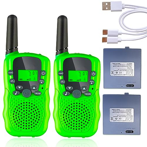 Soopotay Wiederaufladbare Walkie Talkie Kinder, Kinder Zwei-Wege-Funkgeräte 3 KM Long Distance, Kinderspielzeug/Weihnachten/Geburtstag Geschenke für Jungen und Mädchen im Alter von 3-12