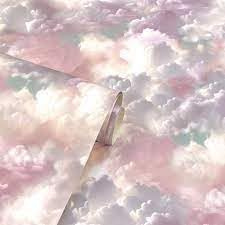 Arthouse Vanilla Skies Pink Children's Wallpaper 924508
