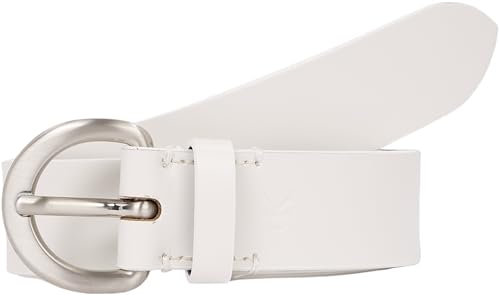 Calvin Klein Damen Gürtel Classic Pin Buckle aus Leder, Weiß (Vapor White), 95 cm