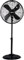 Igenix DF1660 16” Retro Black Pedestal Fan – 3 Speed Settings, Quiet, Oscillating, Cooling, Adjustable Height – Ideal for Home & Office – All-Metal Design