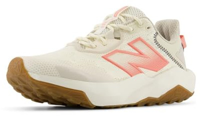 New Balance Women's Dynasoft Nitrel V6 Trail Running Shoe, Angora/Sunfade Red/Timberwolf, 10 Wide