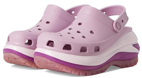 Crocs Zuecos clásicos Mega Crush | Zapatos de Plataforma Obstrucción para Unisex Adulto, Hortensia, 24.0 cm