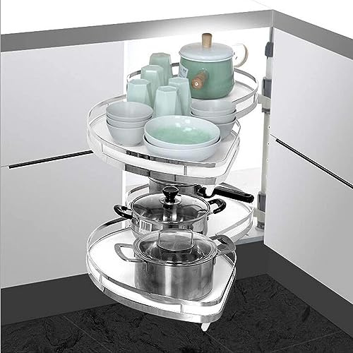 YHKJLYH Corner Cabinet Kitchen Pull-Out Kitchen Cabinet Corner Cabinet Accessories Modified Telescopic Drawer, Left-Hand Opening Adjustable Silent Locking System