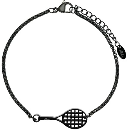 Aloha® Tennis Racket Svart Stål Presentidé Män Kvinnor Justerbar, Taglia Unica, Rostfritt stål, Ingen ädelsten